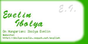 evelin ibolya business card